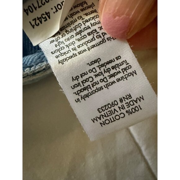 Pacsun Womens Two-Tone Denim Mini Skirt Size 27 Fringe Hem Blue Patchwork Cotton - Picture 10 of 12